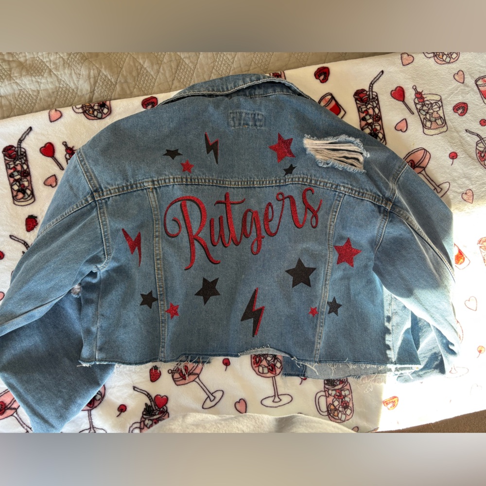 Rutgers denim jacket